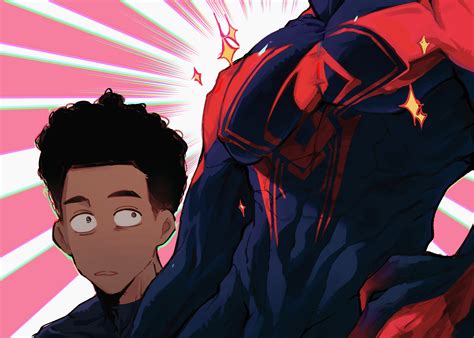 Miguel O'Hara x Miles Morales: A Fusion of Spider-Man Universes