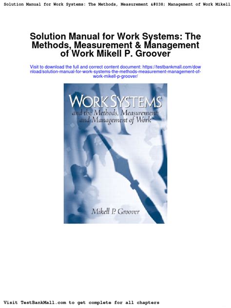 Mikell P Groover Work Systems Solution Manual Epub