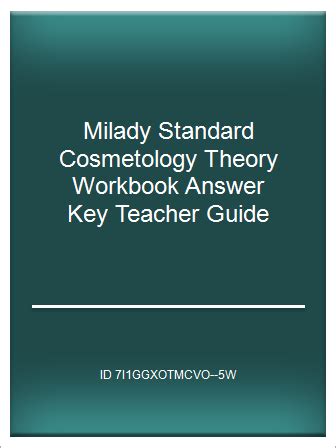 Milady Standard Cosmetology Theory Workbook Answers Doc