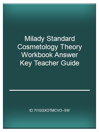 Milady Stard Cosmetology Theory Work Answer Key PDF