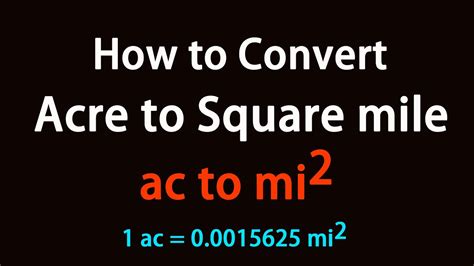 Mile to Acre Conversion: A Comprehensive Guide