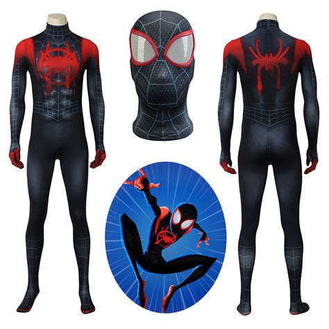 Miles Morales Spider-Man jumpsuit cosplay costume bodysuit