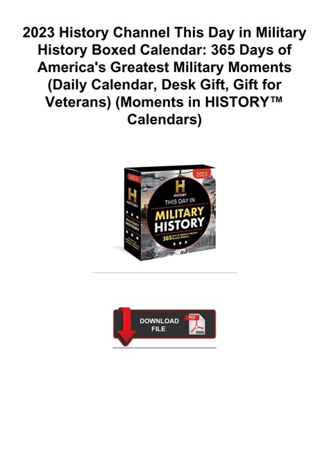 Military History Boxed Daily Calendar Epub