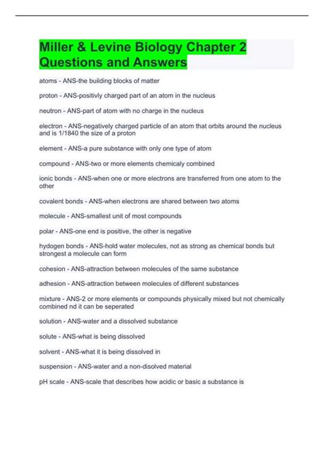 Miller And Levine Biology Test Answer Key Reader