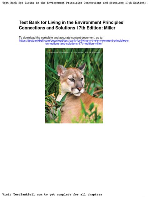 Miller Living Environment Principles Connections And Solutions Reader