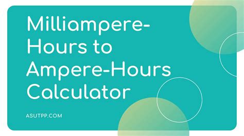 Milliampere Calculator: A Precise Tool for Electrical Calculations