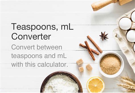 Milliliters to Teaspoons Chart: A Comprehensive Guide