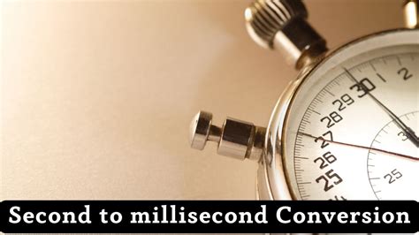 Milliseconds to Seconds: A Critical Conversion for the Digital Age