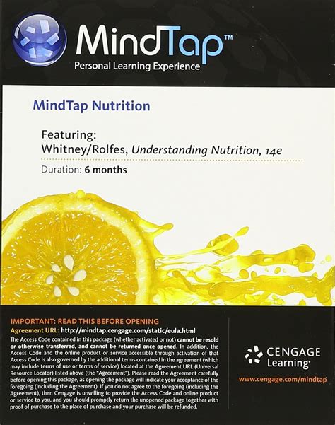 MindTap Nutrition 1 term 6 months Printed Access Card for Whitney Rolfes Understanding Nutrition MindTap Course List PDF