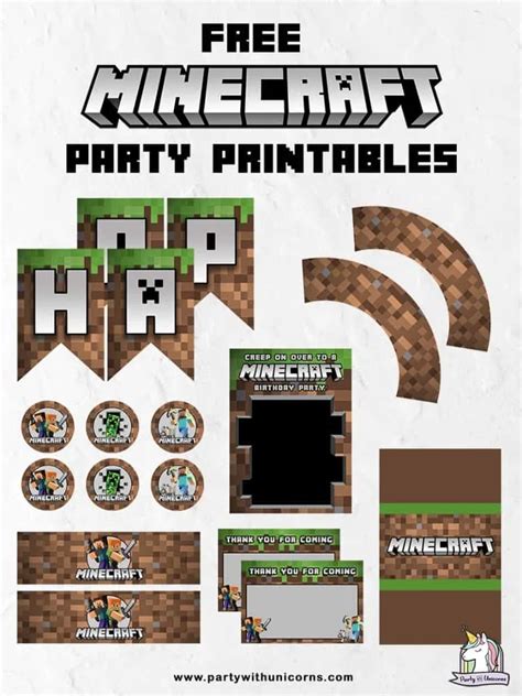 Minecraft Party Printables
