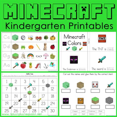 Minecraft Printable Worksheets