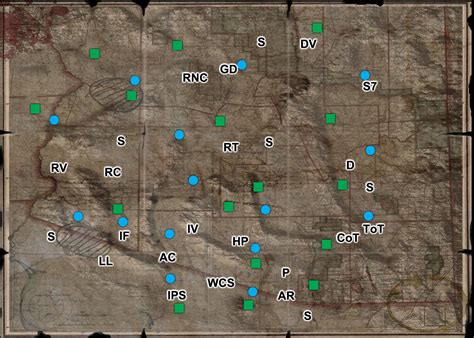 Minefield Locations in the Wasteland