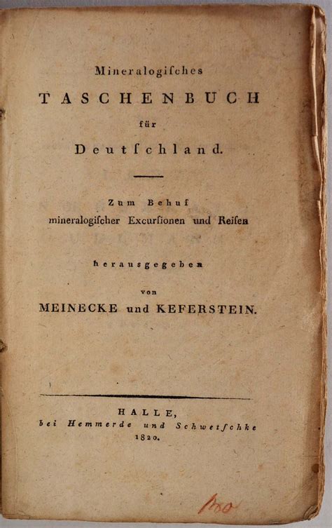 Mineralogisches Taschenbuch fÃƒÂ¼r Deutschland Kindle Editon