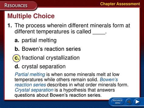 Minerals Chapter Assessment Reviewing Vocabulary Answers Doc