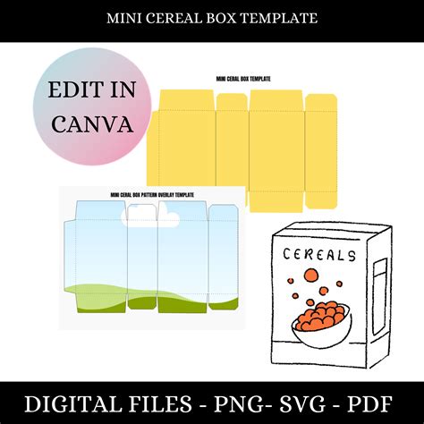 Mini Cereal Box Template