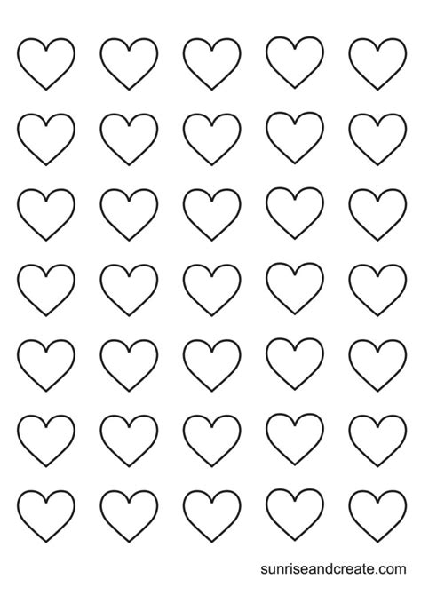 Mini Heart Small Heart Template