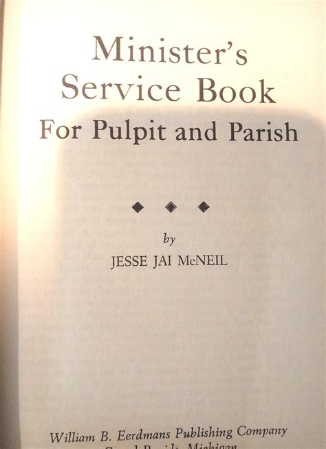 Ministers Service Book For Pulpit and Parish Kindle Editon