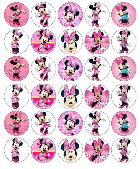 Minnie Mouse Cupcake Toppers Free Printable