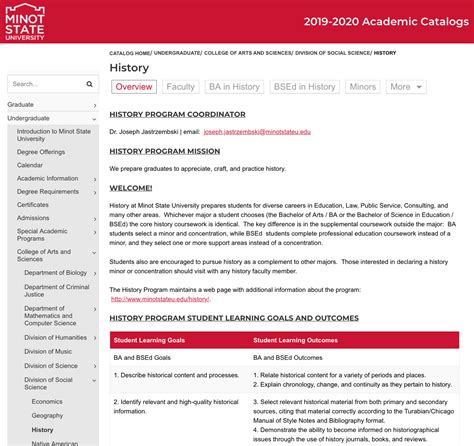 Minot State University Course Catalog