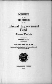 Minutes of the Board of Trustees Internal Improvement Fund of the State of Florida PDF