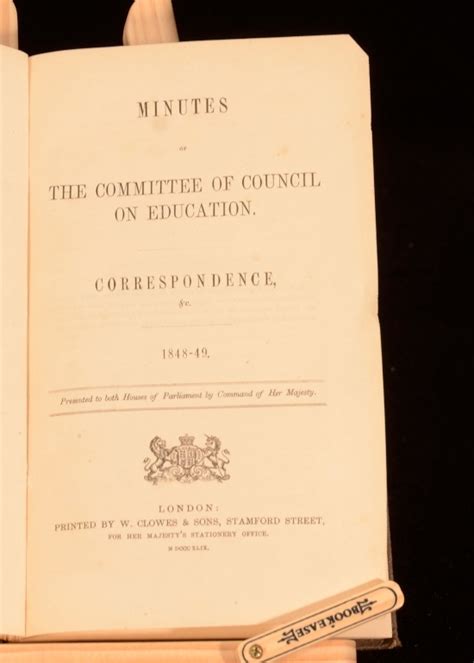 Minutes of the Committee of Council on Education Epub