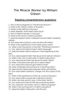 Miracle Worker Questions And Answers Doc
