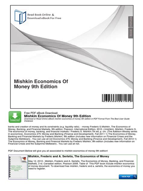 Mishkin Economics Of Money 9th Edition Solution PDF