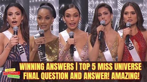 Miss Universe Answers Reader