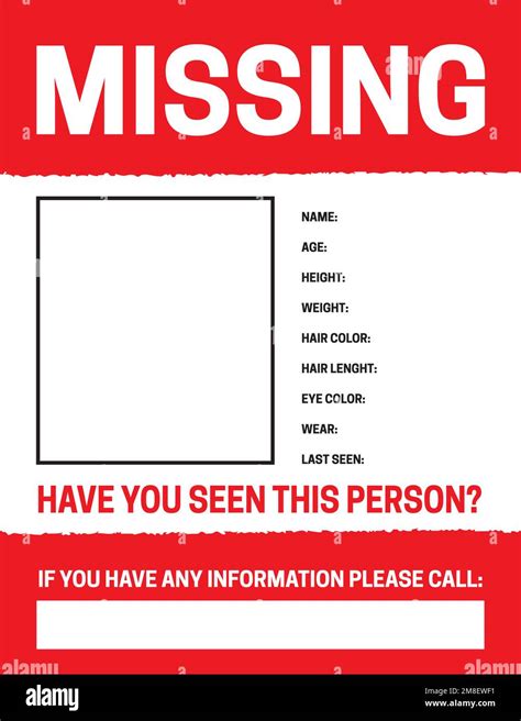 Missing Person Template