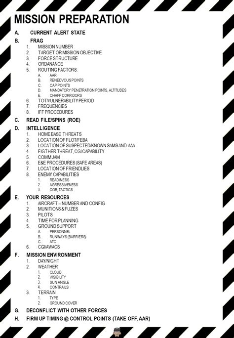 Mission Brief Template