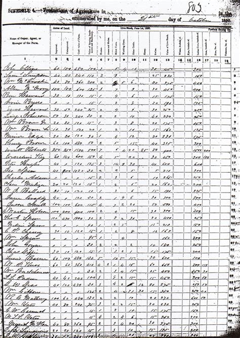 Mississippi 1850 Agricultural Census Reader