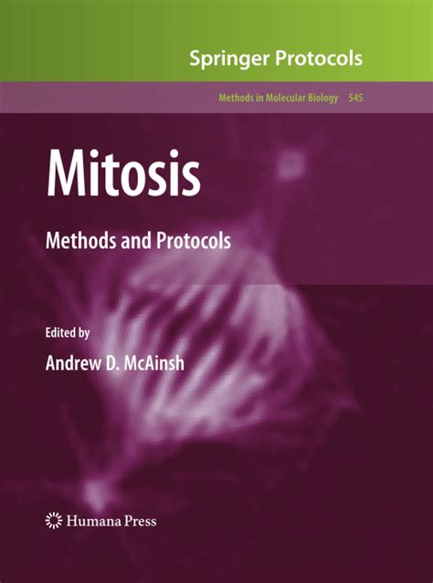 Mitosis Methods and Protocols Epub