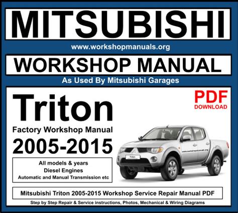 Mitsubishi Triton Pdf Service Repair Workshop Manual Reader