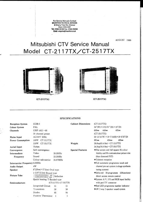 Mitsubishi Tv Repair Manual Ebook Doc