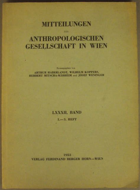 Mitteilungen Der Anthropologischen Gesellschaft in Wien... Reader