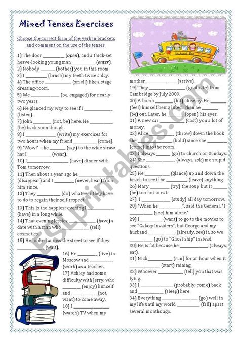 Mixed Tenses Exercises With Answers PDF