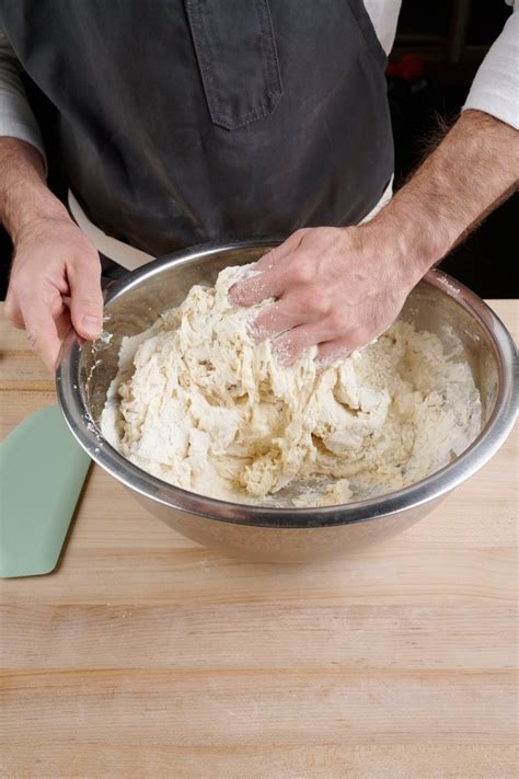 Mixing the dough: