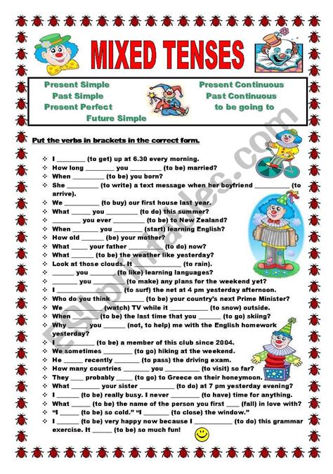 Mixing up tenses: