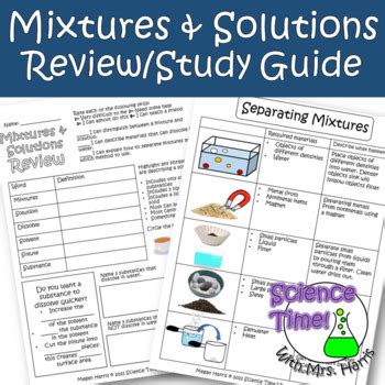 Mixtures And Solutions Study Guide PDF