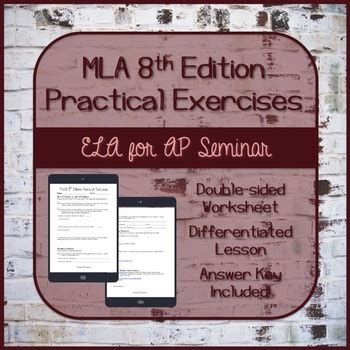 Mla Exercises With Answer Key Kindle Editon