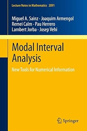 Modal Interval Analysis New Tools for Numerical Information Epub