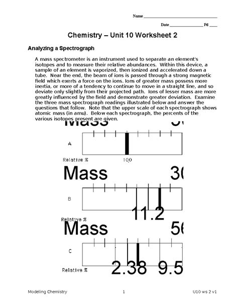 Modeling Chemistry Unit 10 Ws 3 Vs 2 Answers Kindle Editon