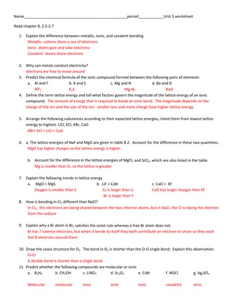Modeling Chemistry Unit 7 Answers Ws 3 Reader