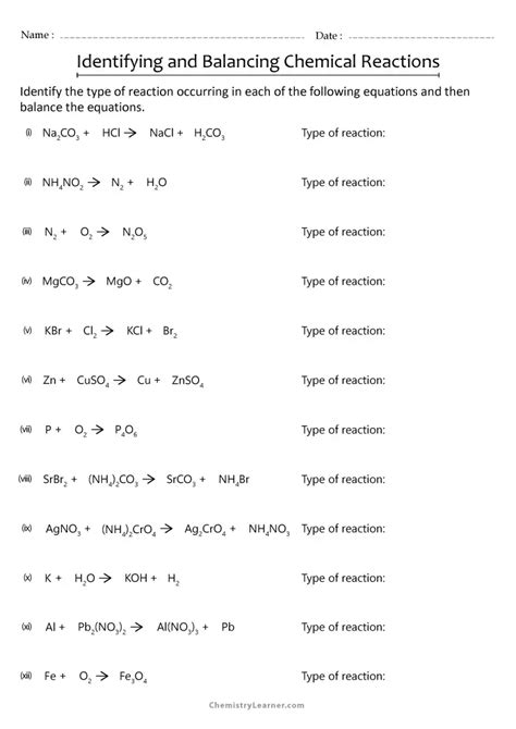 Modeling Chemistry Ws Answers Balancing Chemical Reaction Reader