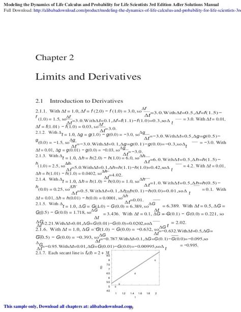 Modeling Dynamics Of Life Solution Reader