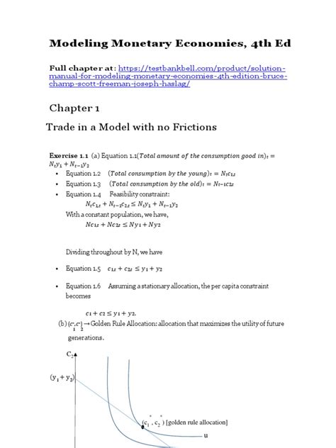 Modeling Monetary Economies Exercise Solutions Epub