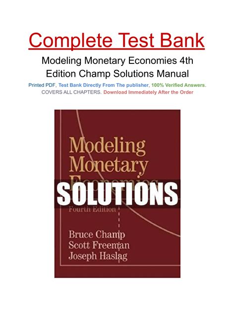 Modeling Monetary Economies Solutions Manual Ebook Reader