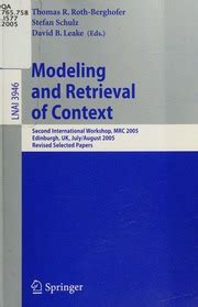 Modeling and Retrieval of Context Second International Workshop Kindle Editon