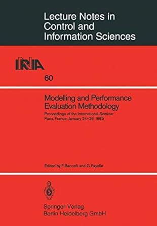 Modelling and performance evaluation methodology proceedings of the international seminar Kindle Editon