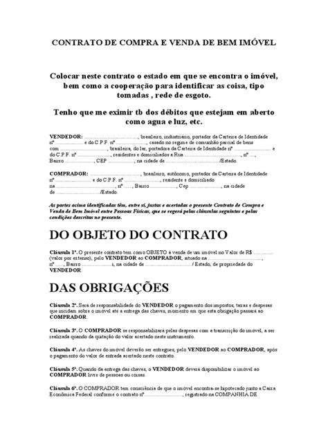 Modelos de Contrato de Compra e Venda de Imóvel: Guia Completo para Segurança e Transparência